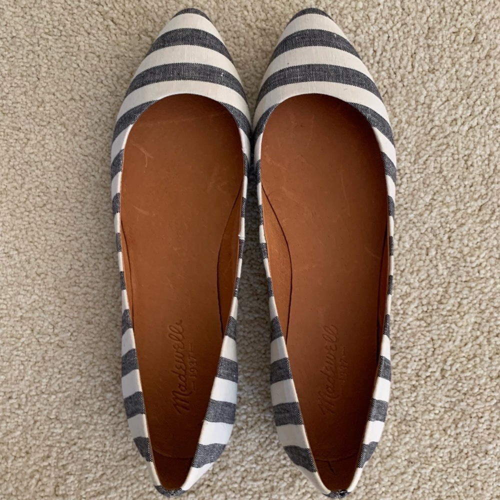 NWOT Madewell stripped skimmer flats